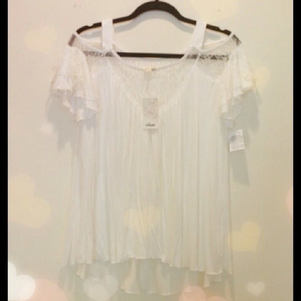 ⚡SALE⚡New! White lace cotton top